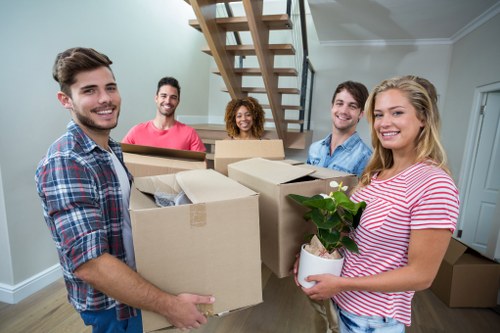 Van removal service in Queens Park residential street