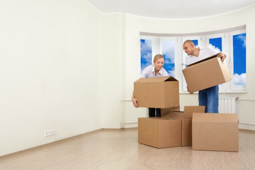 Commercial moving van support in Queens Park