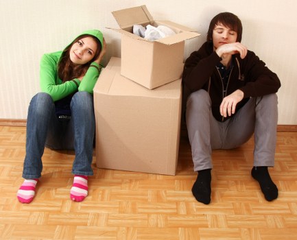 Removal van and moving team preparing for a residential move in Queens Park