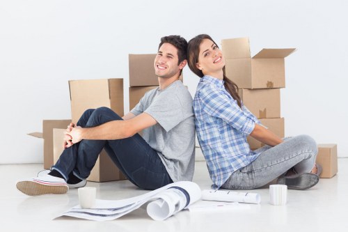 Office relocation items prepared for transport near Queens Park