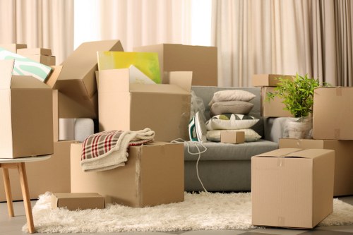 Moving truck handling property access challenges in Queens Park